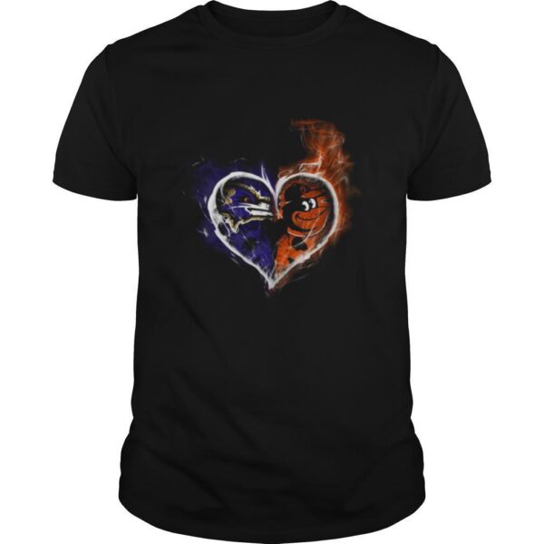 TshirtStation Heart Baltimore Ravens And Baltimore Orioles Shirt