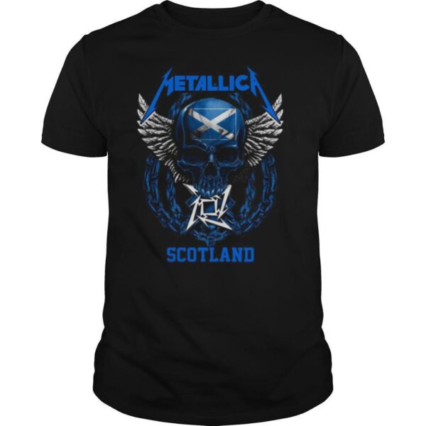 TshirtStation Skull Metallica Scotland Flag Shirt