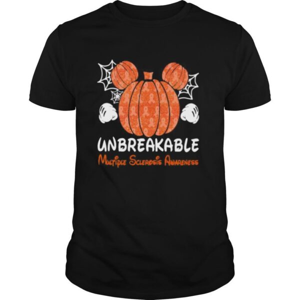 TshirtStation Mickey Mouse Pumpkin Unbreakable Multiple Sclerosis Awareness Shirt