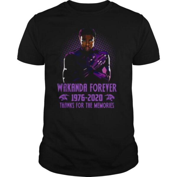 TshirtStation Chadwick Boseman Wakanda Forever Thanks For The Memories Shirt