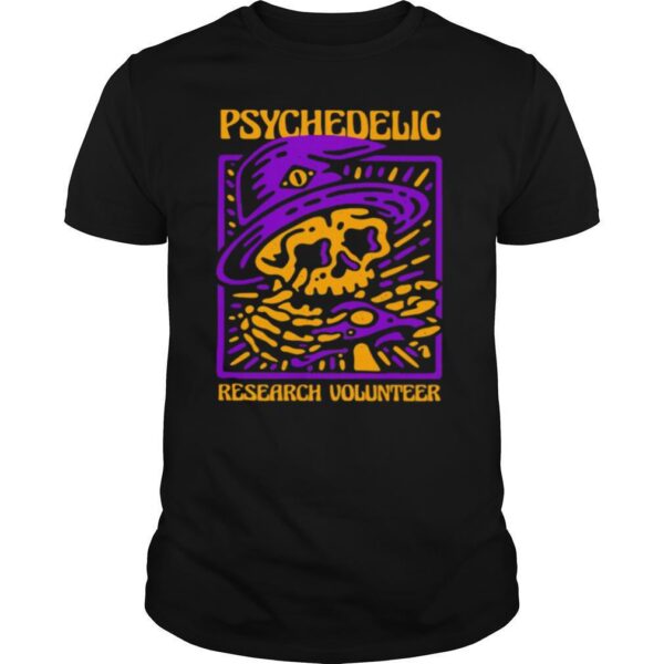 TshirtStation Psychedelic Research Volunteer Skull Witch Mushroom Halloween Shirt
