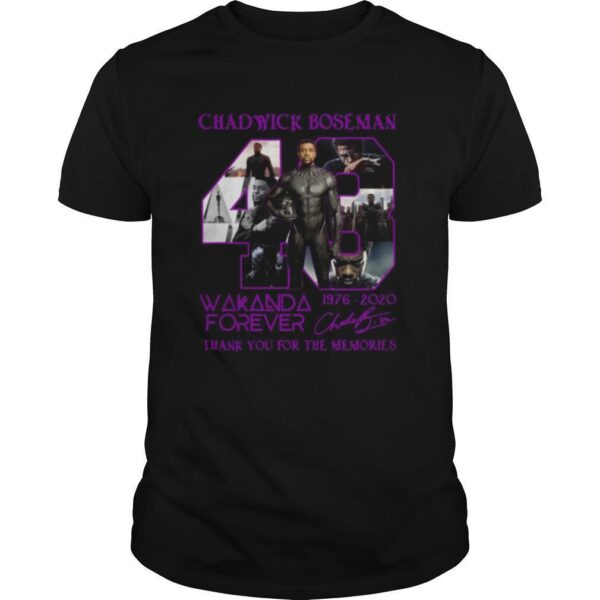 TshirtStation Chadwick Boseman Wakanda Forever Signature Thank You For The Memories Shirt