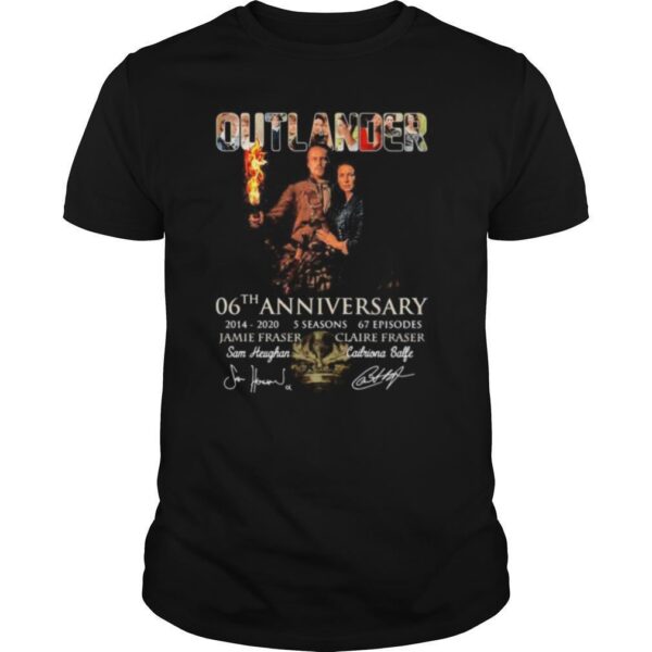 TshirtStation Outlander Th Anniversary Seasons Episodes Signatures Shirt