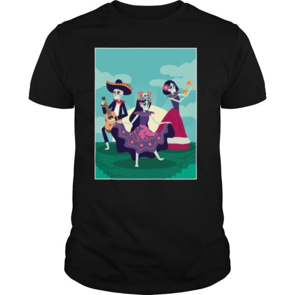 TshirtStation Skeletons Party Dia De Muertos Mexican Holiday Shirt