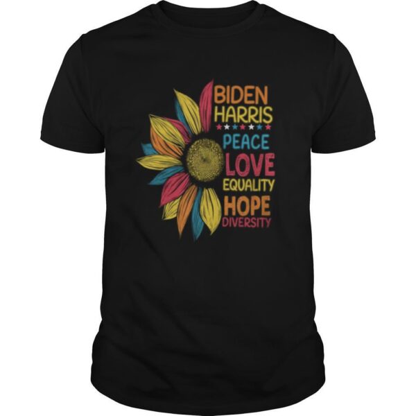TshirtStation Biden Harris Peace Love Equality Hope Diversity Shirt