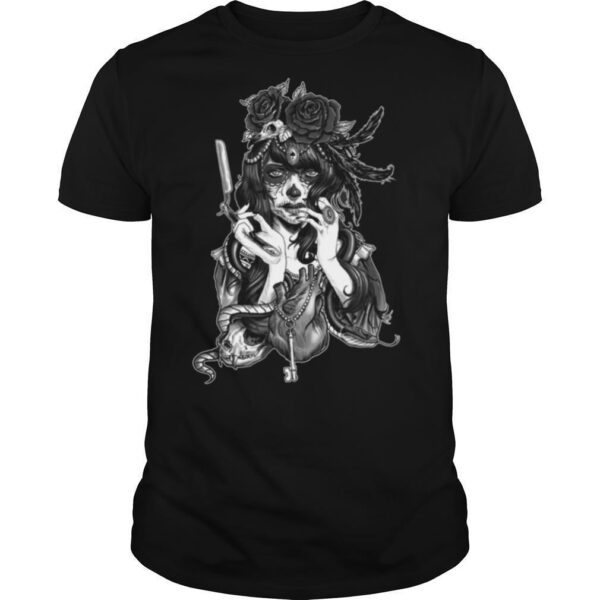 TshirtStation Muertos Sugar Skull Girl Shirt