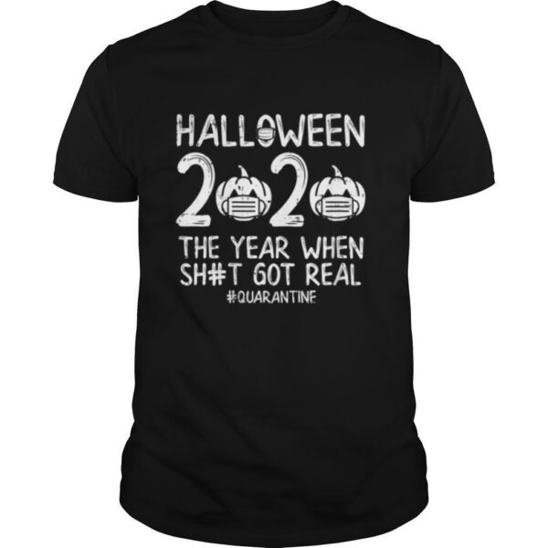 TshirtStation Halloween Pumpkin Mask Boo Sheet Year Funny Quarantine Shirt