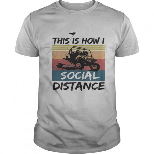 TshirtStation Motorcycle This Is How I Social Distance Vintage Retro Shirt X