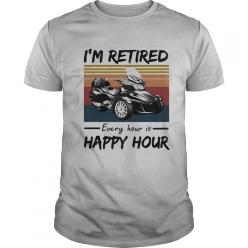 TshirtStation Spyder Ie M Retired Every Hour Is Happy Hour Vintage Retro Shirt X