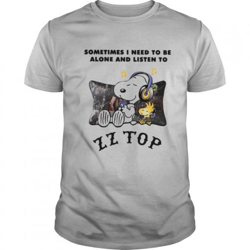 TshirtStation Snoopy And Woodstock Sometimes I Need To Be Alone And Listen To Zz Top Shirt X