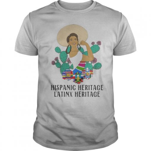 TshirtStation Woman Cactus Hispanic Heritage Latinx Heritage Shirt X