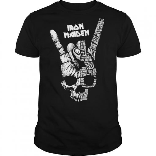 TshirtStation Skull Hand Iron Maiden Vintage Shirt X