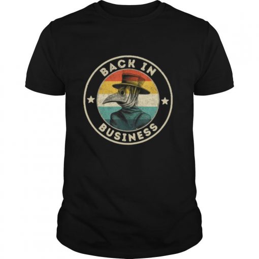 TshirtStation Plague Doctor Face Mask Vintage Retro Back In Business Shirt X