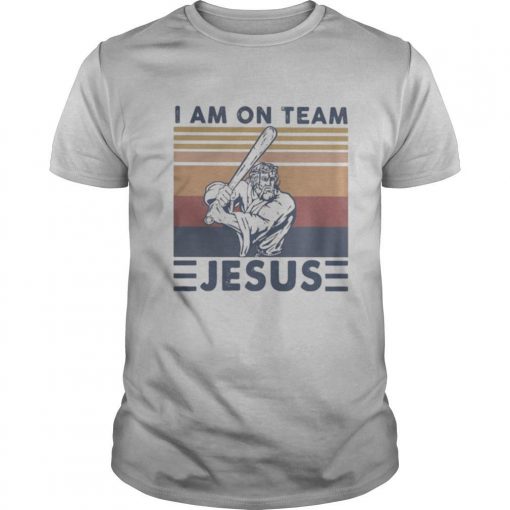 TshirtStation Baseball I Am On Team Jesus Vintage Retro Shirt X