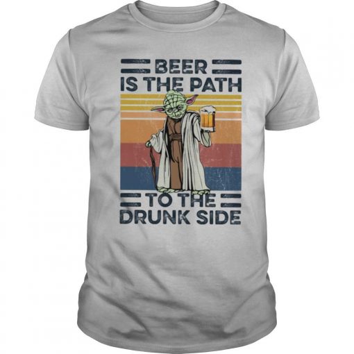 TshirtStation Master Yoda Beer Is The Path To The Drunk Side Vintage Shirt X