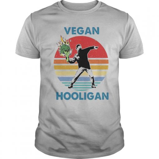 TshirtStation Vegan Hooligan Vintage Retro Shirt X