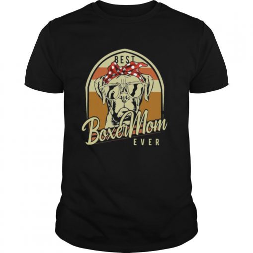 TshirtStation Best Boxer Mom Ever Vintage Shirt X