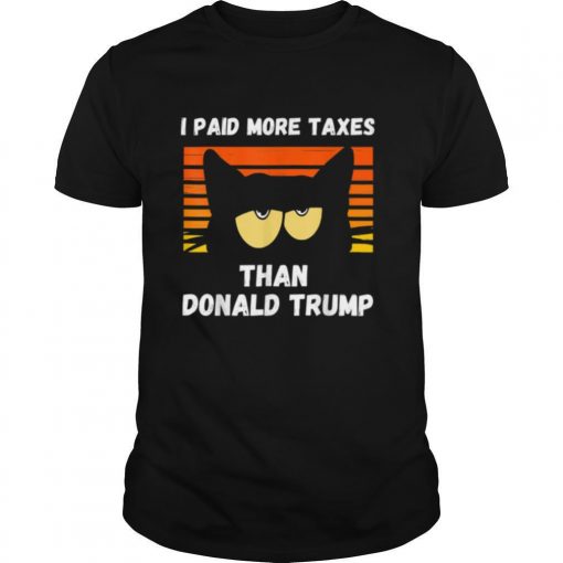 TshirtStation Vintage I Paid More Taxes Than Donald Trump Debate Shirt X