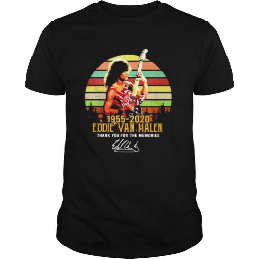 TshirtStation Eddie Van Halen Thank You For The Memories Signature Vintage Shirt X