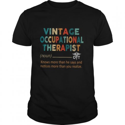 TshirtStation Vintage Occupational Therapist Definition Shirt X