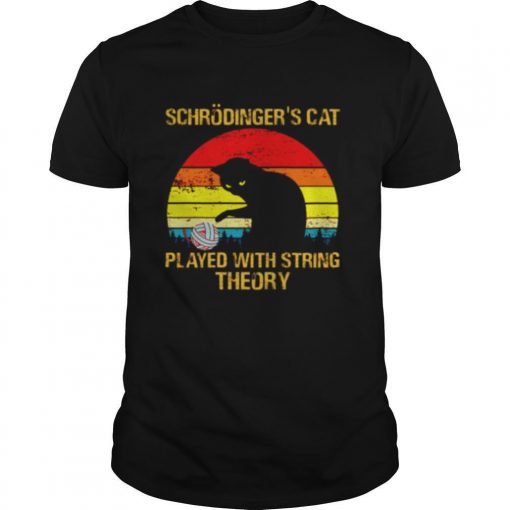 TshirtStation Schrodingers Cat Played With String Theory Vintage Shirt X