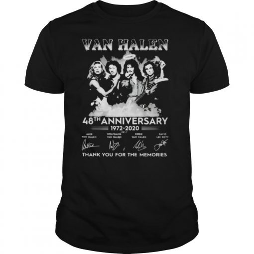 TshirtStation Van Halen Th Anniversary Thank For The Memories Signature Vintage Retro Shirt X