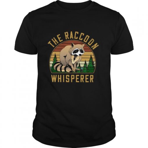 TshirtStation The Racoon Whisperer Vintage Retro Shirt X