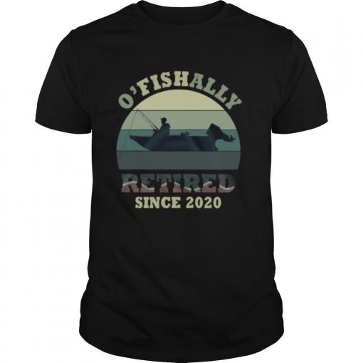 TshirtStation O Fishally Retired Since Vintage Shirt X