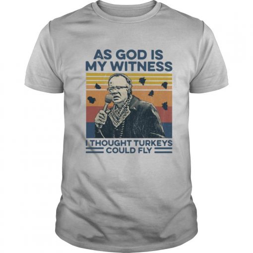 TshirtStation As God Is My Witness I Thought Turkeys Could Fly Vintage Shirt X