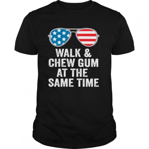 TshirtStation Walk And Chew Gum At The Same Time Vintage Shirt X