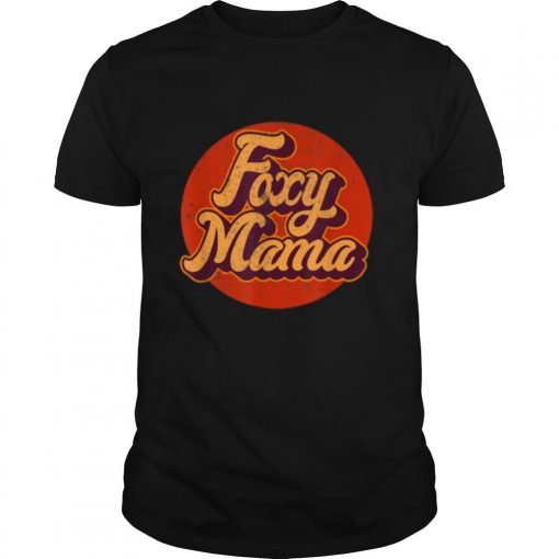 TshirtStation S Retro Vintage Foxy Mama S S Mothers Day Gift Shirt X