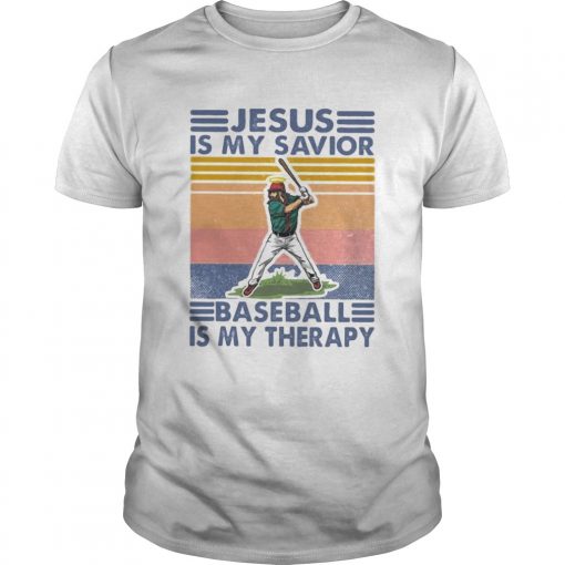 Jesus Is My Savior Baseball Is My Therapy Vintage Retro Unisex 510x510 1
