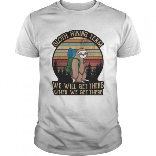 Sloth Hiking Team We Will Get There When We Get There Vintage Retro Unisex 510x510 1