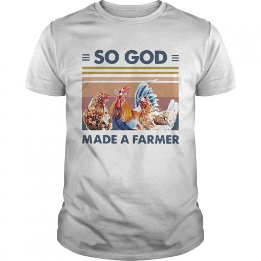 So God Made A Farmer Chicken Flower Vintage Unisex 510x510 1