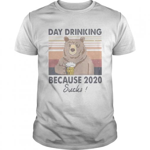 Bear Day Drinking Beer Because 2020 Sucks Vintage Unisex 510x510 1