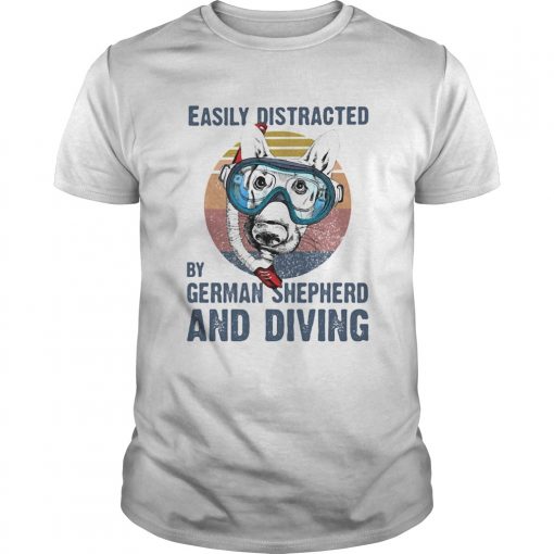 Easily Distracted By German Shepherd And Scuba Diving Vintage Retro Unisex 510x510 1