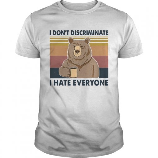 Bear Drinking Coffee I Dont Discriminate I Hate Everyone Vintage Unisex 510x510 1