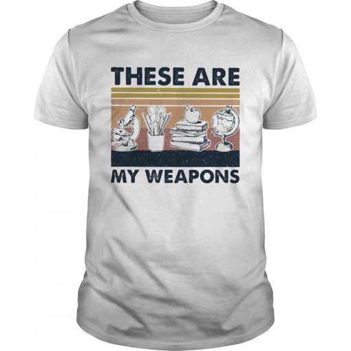 These Are My Weapons Microscope Earth Model Pen Box Apple Book Vintage Retro Unisex 510x510 1