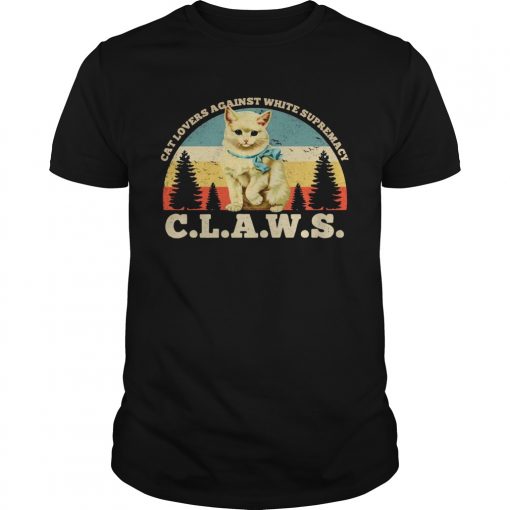 Cat Lovers Against White Supremacy Claws Vintage Retro Unisex 1 510x510 1