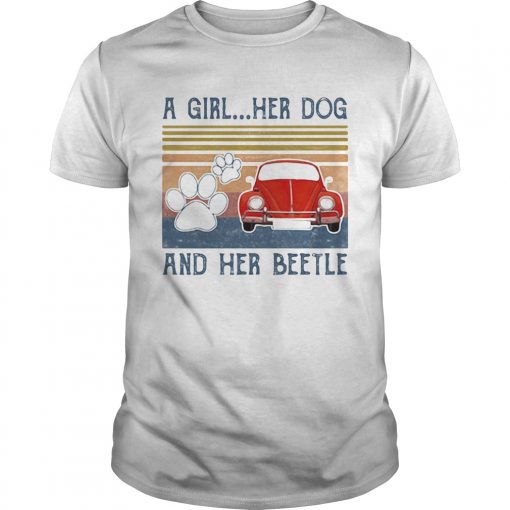 A Girl Her Dog Paw And Her Beetle Vintage Retro Unisex 510x510 1