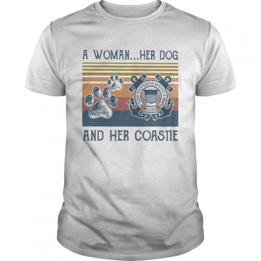 A Woman Her Paw Dog And Her Coastie Vintage Retro Unisex 510x510 1