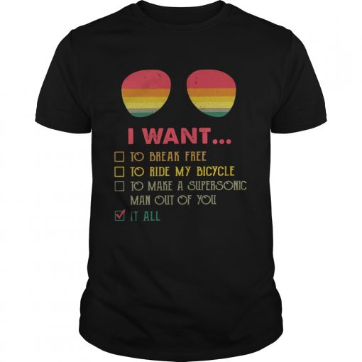 I Want To Break Free To Ride My Bicycle Glasses Vintage Version Unisex 510x510 1