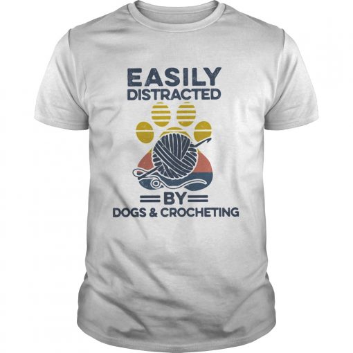 Easily Distracted By Dogs And Crocheting Footprint Vintage Retro Unisex 510x510 1