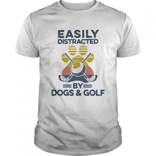 Easily Distracted By Dogs And Golf Footprint Vintage Retro Unisex 510x510 1