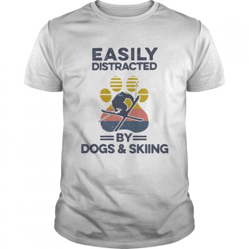 Easily Distracted By Dogs And Skiing Footprint Vintage Retro Unisex 510x510 1