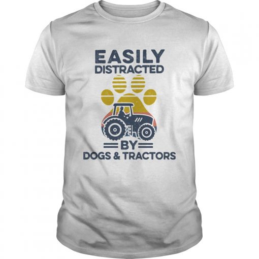 Easily Distracted By Dogs And Tractors Footprint Vintage Retro Unisex 510x510 1