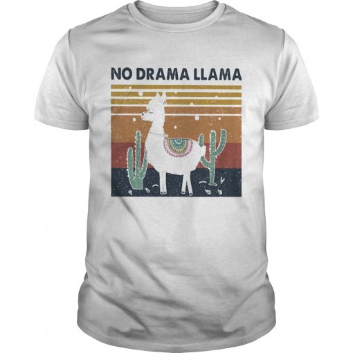 No Drama Llama Cactus Vintage Retro Unisex 510x510 1
