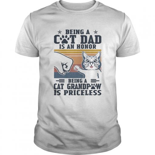 Being A Paw Cat Dad Is An Honor Being A Cat Grandpaw Is Priceless Fathers Day Vintage Retro Unisex 510x510 1