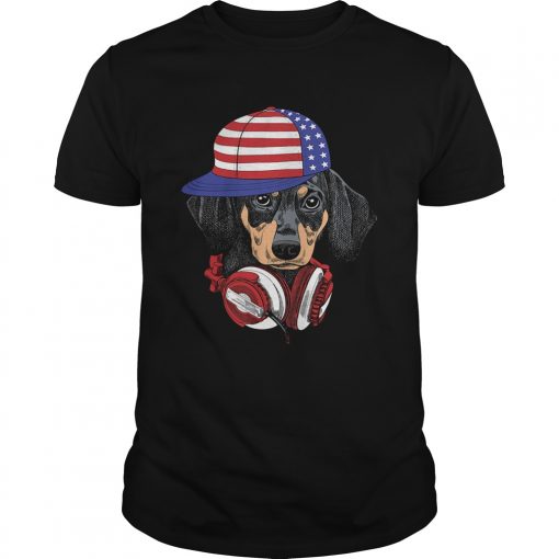 Dachshund Listen American Flag Veteran Independence Day Unisex 510x510 1