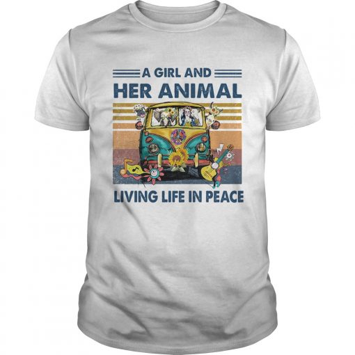 Hippie Bus A Girl And Her Animal Living Life In Peace Vintage Retro Unisex 510x510 1